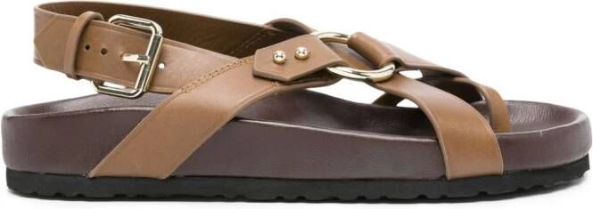 Soeur Mexico leather sandals Brown
