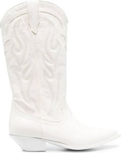 Sonora 40mm Western-style leather boots White