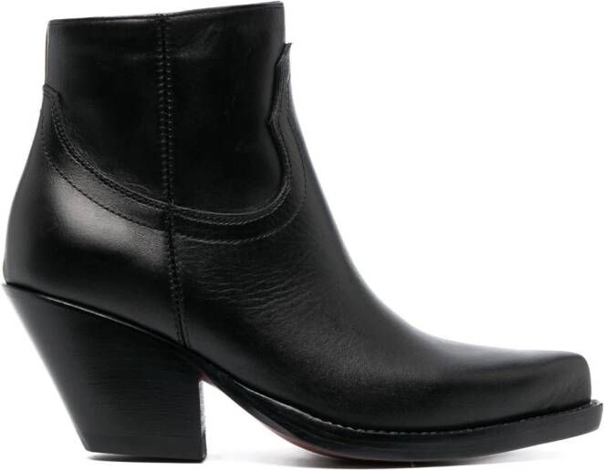Sonora 70mm ankle leather boots Black