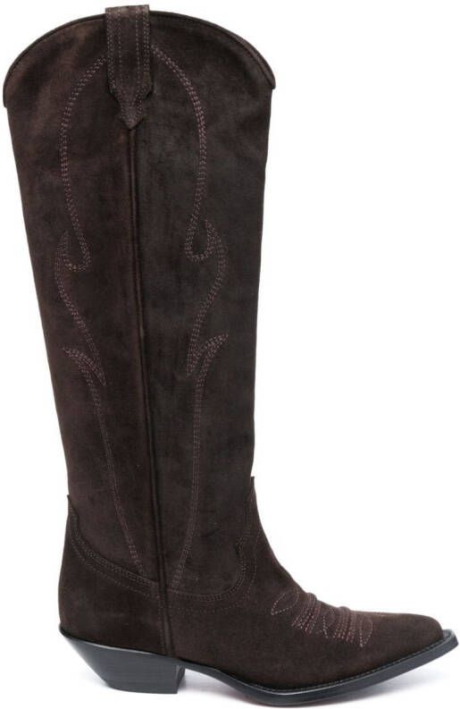 Sonora Hermosa 50mm suede knee-boots Brown