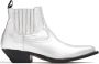 Sonora Hidalgo 35mm leather ankle boots Silver - Thumbnail 1