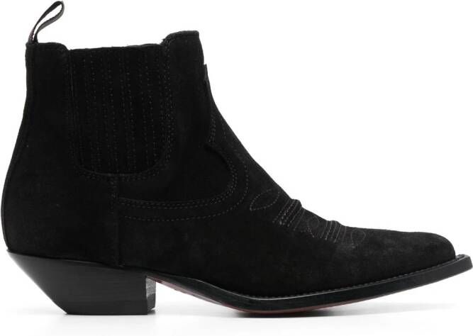 Sonora Hidalgo 45mm suede ankle boots Black