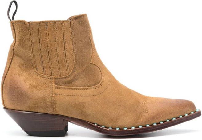 Sonora Hidalgo 50mm suede ankle boots Neutrals