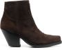 Sonora Hidalgo 85mm leather ankle boots Brown - Thumbnail 1