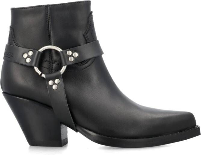 Sonora Jalapeno Belt 60mm leather ankle boots Black
