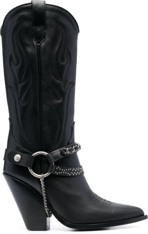 Sonora Santa Fe 110mm leather boots Black