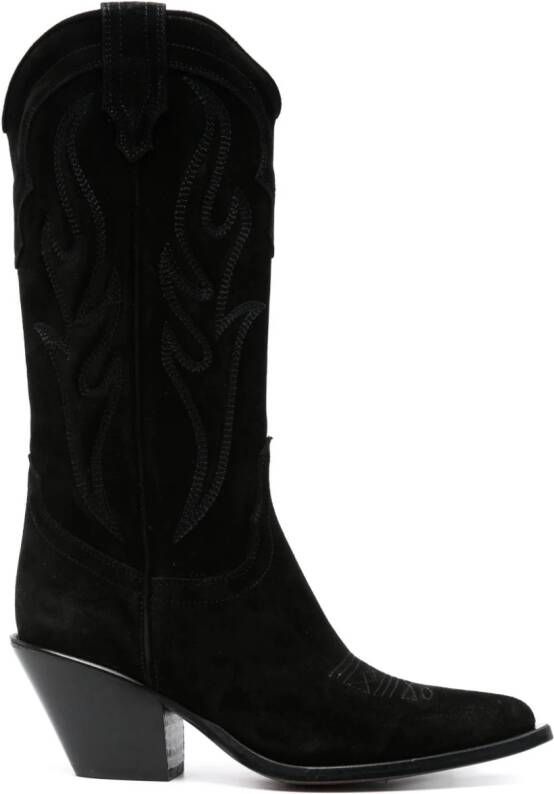 Sonora Santa Fe 75mm suede boots Black