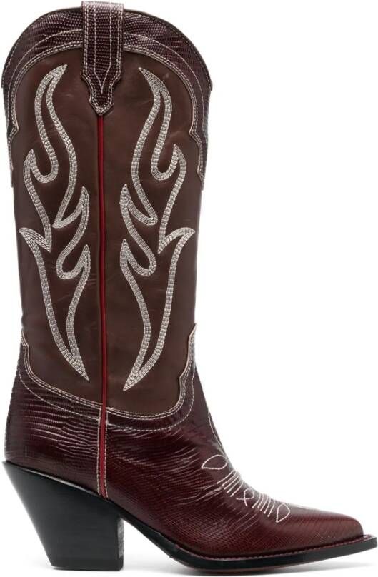 Sonora Santa Fe 85mm pointed-toe boots Brown