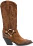 Sonora Santa Fe belted suede boots Brown - Thumbnail 1