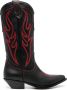 Sonora Santa Fe leather cowboy boots Black - Thumbnail 1