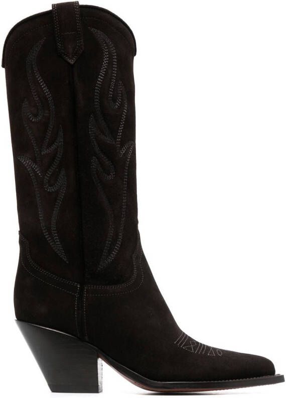Sonora Santa Fe suede cowboy boots Brown