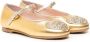 Sophia Webster Amora heart-patch ballerina shoes Gold - Thumbnail 1