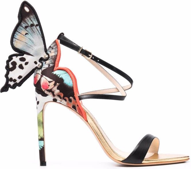 Sophia Webster butterfly-detail stiletto sandals Black