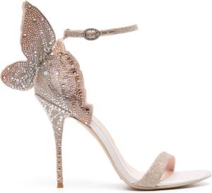 Sophia Webster Chiara 100mm crystal-embellished sandals Neutrals