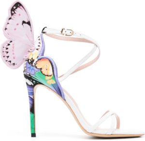 Sophia Webster Chiara 115mm butterfly sandals White