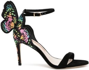 Sophia Webster Chiara butterfly-embellished 90mm sandals Black