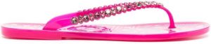Sophia Webster Esme crystal-embellished flip flops Pink