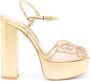 Sophia Webster Farfalla crystal-embellished 140mm sandals Gold - Thumbnail 1