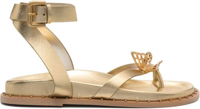 Sophia Webster Mariposa flat sandals Gold