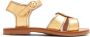 Sophia Webster Mini Amora heart-patch leather sandals Gold - Thumbnail 1