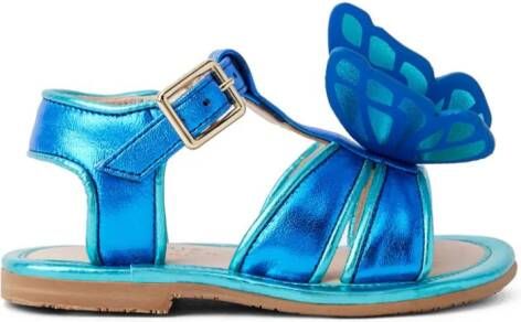 Sophia Webster Mini butterfly-appliqué leather sandals Blue