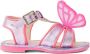 Sophia Webster Mini butterfly-appliqué leather sandals Pink - Thumbnail 1