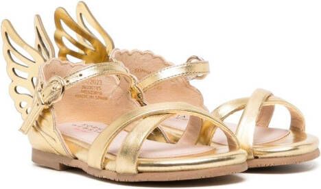 Sophia Webster Mini butterfly-detail flat sandals Gold