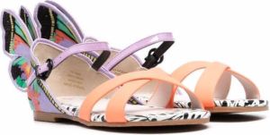 Sophia Webster Mini butterfly-embellished sandals Orange