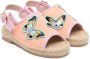 Sophia Webster Mini butterfly-embroidered espadrille sandals Orange - Thumbnail 1