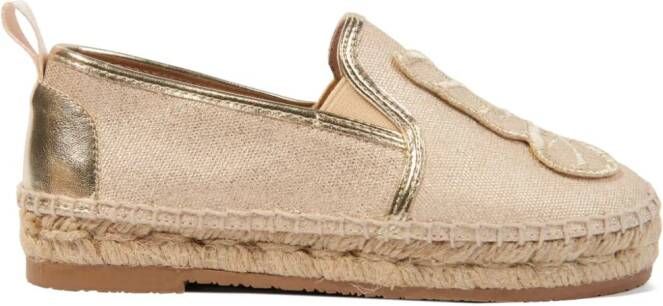 Sophia Webster Mini butterfly embroidery espadrilles Neutrals