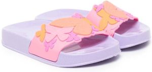 Sophia Webster Mini butterfly-print open toe sandals Purple
