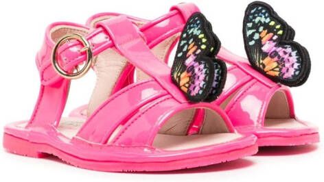 Sophia Webster Mini Celeste patent leather sandals Pink