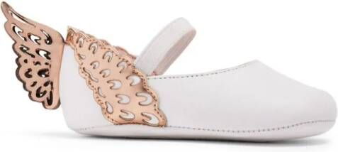 Sophia Webster Mini Evangeline butterfly ballerina shoes White