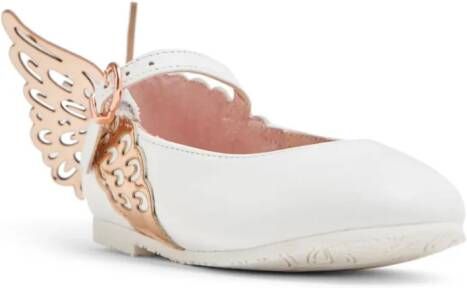 Sophia Webster Mini Evangeline Mini leather ballerina shoes Neutrals