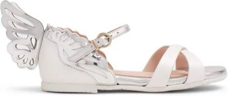 Sophia Webster Mini Evangeline Mini patch-detail leather sandals White
