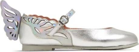 Sophia Webster Mini Heavenly wing-appliqué leather sandals Silver