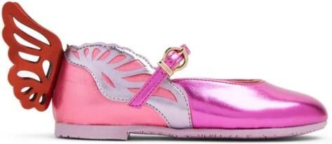 Sophia Webster Mini Heavenly wing-embellished ballerina shoes Pink