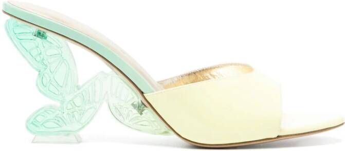 Sophia Webster Paloma 100mm leather mules Green