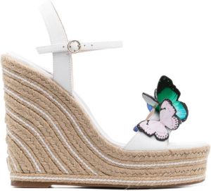 Sophia Webster Riva wedge espadrille sandals White