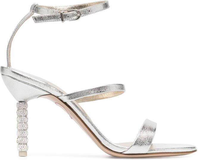 Sophia Webster Rosalind 85mm crystal-embellished sandals Silver