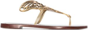 Sophia Webster Talulah butterfly-embellished flat sandals Gold