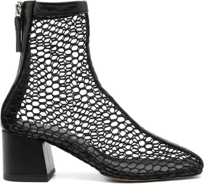 Souliers Martinez Firme 65mm mesh ankle boots Black