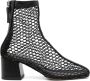 Souliers Martinez Firme 65mm mesh ankle boots Black - Thumbnail 1