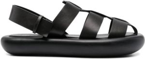 St. Agni Fisherman Flatform Cage sandals Black