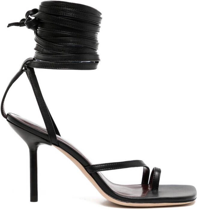 STAUD NIcola 90mm strappy sandals Black