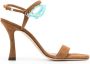 STAUD Petra 95mm suede sandals Brown - Thumbnail 1