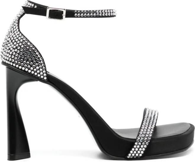 Stella McCartney 100mm rhinestone-embellished sandals Black