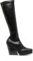 Stella McCartney 105mm wedge-heel knee-length boots Black - Thumbnail 1