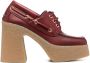 Stella McCartney block-heel platform loafer mules Red - Thumbnail 1