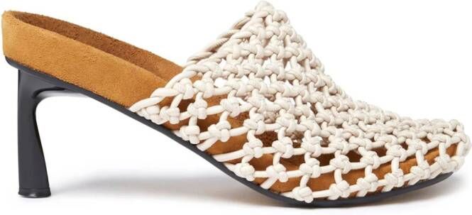 Stella McCartney caged faux-leather mules Neutrals